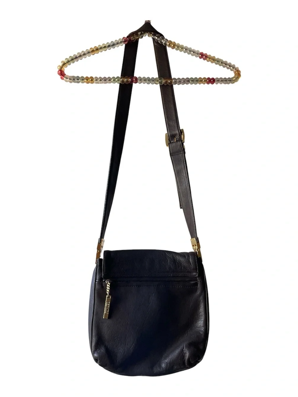 Perlina Brown Crossbody Leather Shoulder Bag